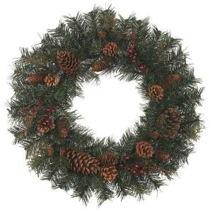 24 in. Natural Pine Artificial Wreath (Pack of 6)