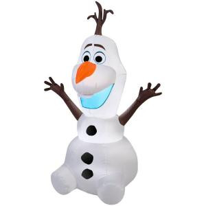 28.35 in. W x 17.72 in. D x 48.3 in. H Lighted Inflatable Olaf