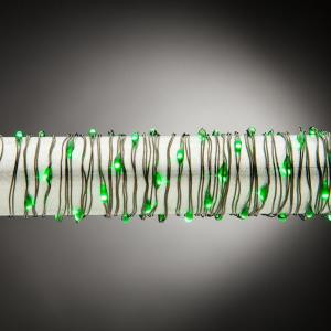 60-Light Outdoor Battery Operated LED Green Micro Light String