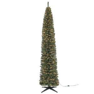 9 ft. Brighton Pencil Artificial Christmas Tree with 500 Clear Lights