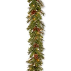 9 ft. Pine Ridge Berry Garland with Clear Lights