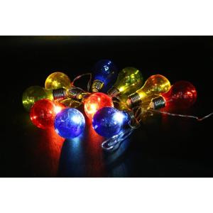 10-Light Multi-Color LED Light Bulbs with Edison Bulb String Lights (Set of 10)