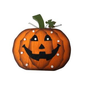 14 in. Pumpkin Decor with LED Lights