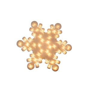 23 in. Snowflake Indoor Hanging Decor with 48 Miniature Lights