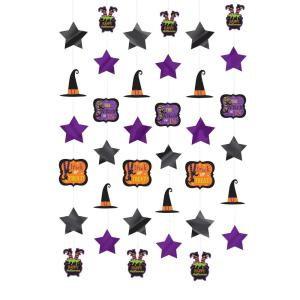84 in. Witch's Crew Foil String Decorations (6-Count, 4-Pack)
