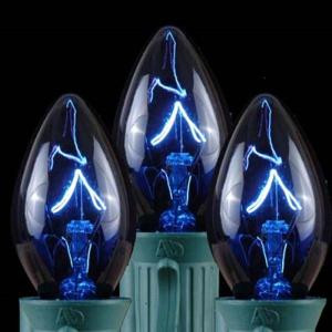 C9 Blue Replacement Christmas Light Bulbs - Transparent (Box of 250)