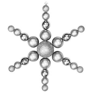 31 in. Silver Shatterproof Star Flake Ornament