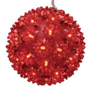 5.5 in. 50-Light LED StayBright Red Super Sphere
