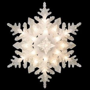 Holiday Classics Silver Glittered Snowflake Tree Topper
