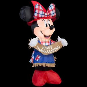24.41 in. W x 18.90 in. D x 42.13 in. H Inflatable Minnie as Scarecrow