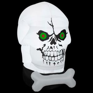58.27 in. W x 39.37 in. D x 66.14 in. H Inflatable Gotham Skull