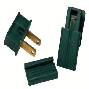 Green Male Slide-On Plug (Pack of 100)