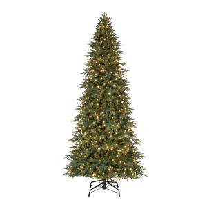 10 ft. Pre-Lit LED Meadow Quick-Set Artificial Christmas Tree with Warm White Lights