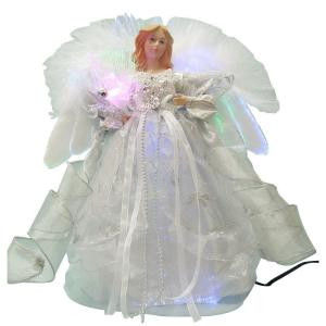 12 in. LED Angel Silver Tree Topper