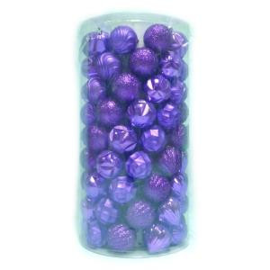 2.3 in. Shatter Proof Ornament Purple (101-Piece)