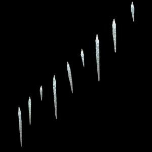 25-Light LED White Icicle Lights with Twinkle Function