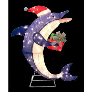 36 in. Pre-Lit Dolphin with Gift
