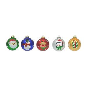 3.9 in. Christmas Tree Trim Ornament Set (4-Pack of 60)