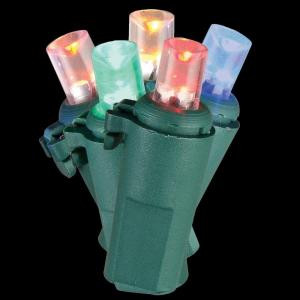 50-Light Concave LED Multi-Color Twinkling Light String