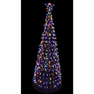 6 ft. Pre-Lit LED Tree Sculpture with Star - Multi-Colored Lights