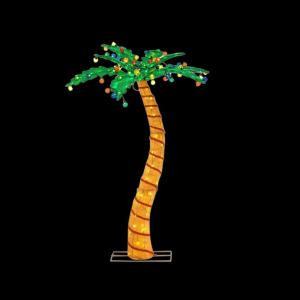 72 in. LED Lighted Tinsel Palm Tree
