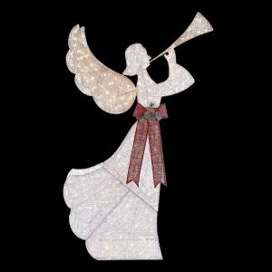 8 ft. Pre-Lit Angel with Horn