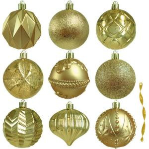 80 mm Assortment Ornament in Gold (75-Count)