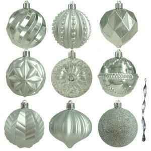 80 mm Assortment Ornament in Silver (75-Count)
