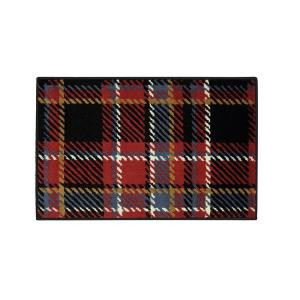 Plaid Celebration 20 in. x 30 in. Woven Holiday Mat