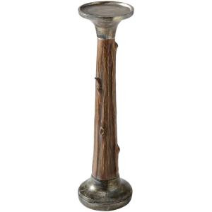 13 in. 3-Tier Tree Trunk Pillar Candle Holder