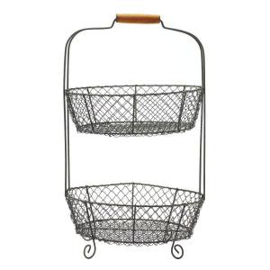 21 in. 2-Tier Wire Basket