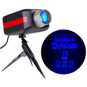 LED Projection Countdown to Christmas in Blue