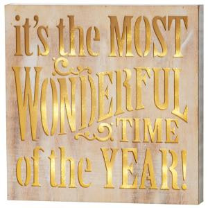 13.75 in. Most Wonderful Time Wall Decor