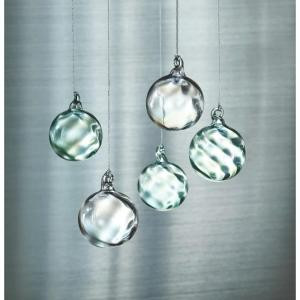 1.5 in. W Swirled Glass Christmas Ornaments (Set of 12)