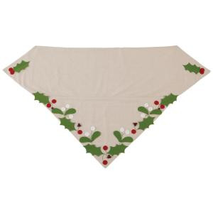 60 in. Holly and Berries Mantel Swag Christmas Tree Skirt