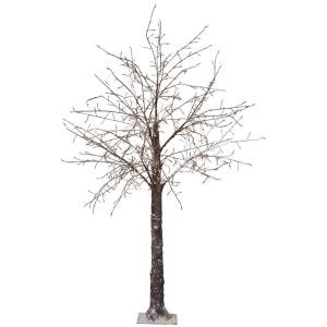 8 ft. Pre-Lit LED Snowy Brown Artificial Christmas Tree