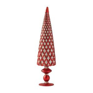 Heirloom 11 in. Red Glass Finial