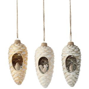 Pinecone Indent Ornament (Set of 3)