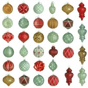 Winter Tidings Glass Ornament Set (50-Count)