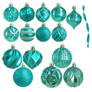 Winter Wishes Assorted Ornament in Turquoise (75-Count)
