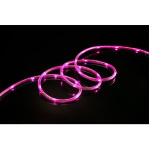 80-Light 16 ft. LED Pink Mini Rope Light TRUE-Tech 360° Directional Shine