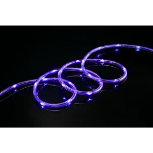 80-Light 16 ft. LED Purple Mini Rope Light TRUE-Tech 360° Directional Shine