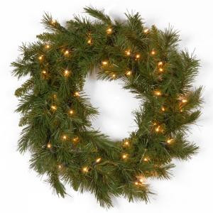 20 in. Winchester Pine Artificial Wreath with Clear Lights