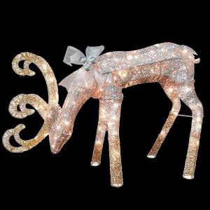 28 in. Reindeer Decoration with Clear Lights