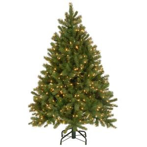 4.5 ft. Downswept Douglas Fir Artificial Christmas Tree with Clear Lights