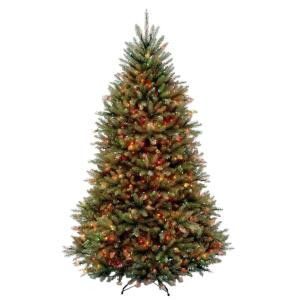 6.5 ft. Dunhill Fir Artificial Christmas Tree with Multicolor Lights