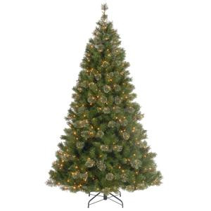 7-1/2 ft. Atlanta Spruce Hinged Artificial Christmas Tree with 550 Clear Lights