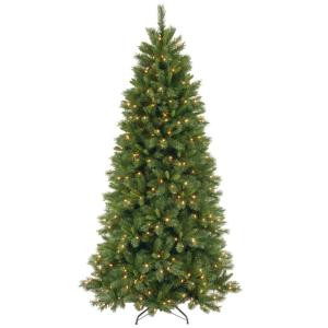 7-1/2 ft. Lehigh Valley Pine Hinged Artificial Christmas Tree with 500 Clear Lights