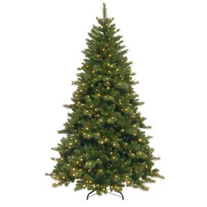 7-1/2 ft. Portland Pine Hinged Artificial Christmas Tree with 750 Clear Lights