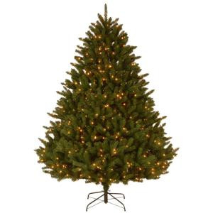 7-1/2 ft. Venetian Fir Hinged Artificial Christmas Tree with 800 Clear Lights